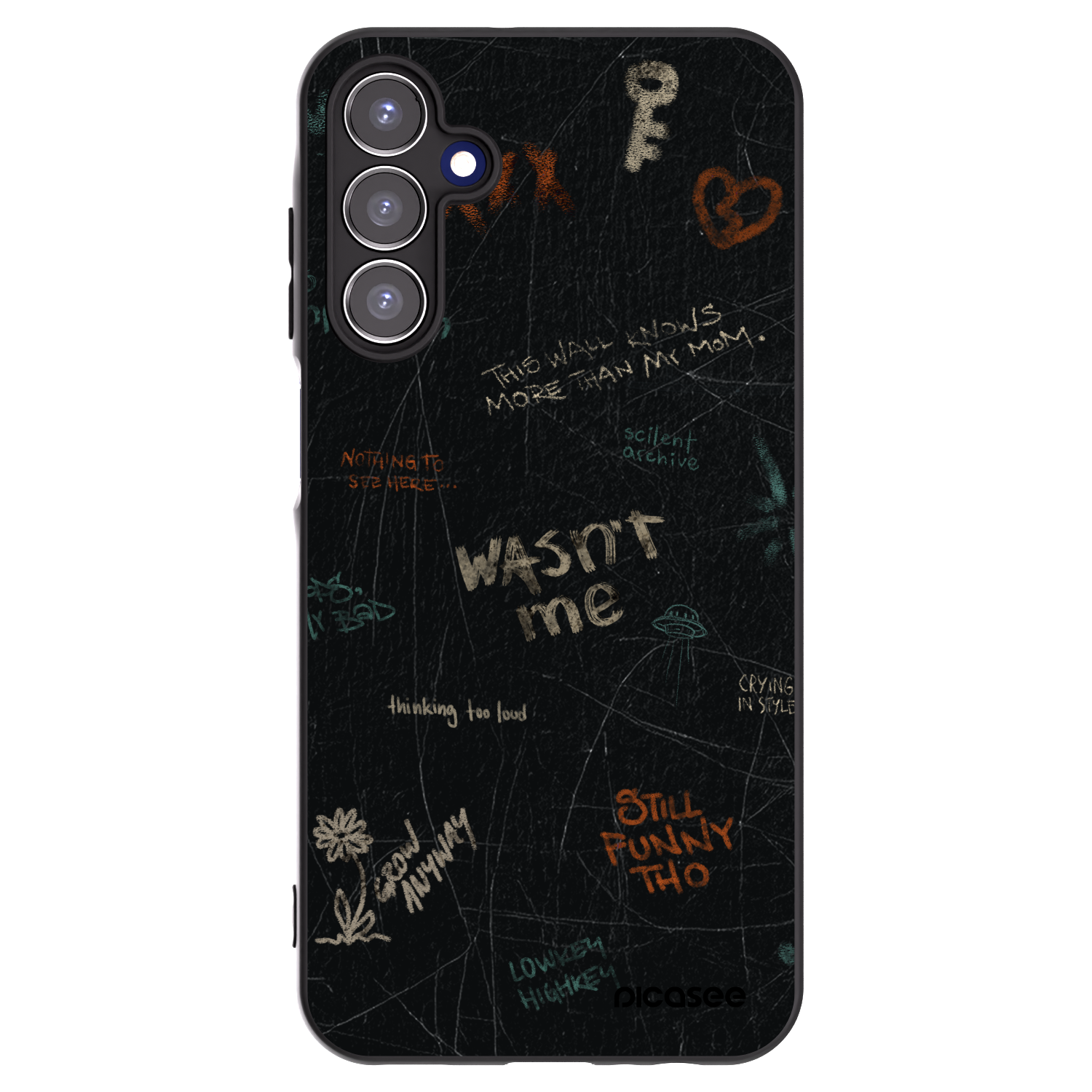 Picasee husă neagră din silicon pentru Samsung Galaxy A15 A156B 5G - CONFESSION