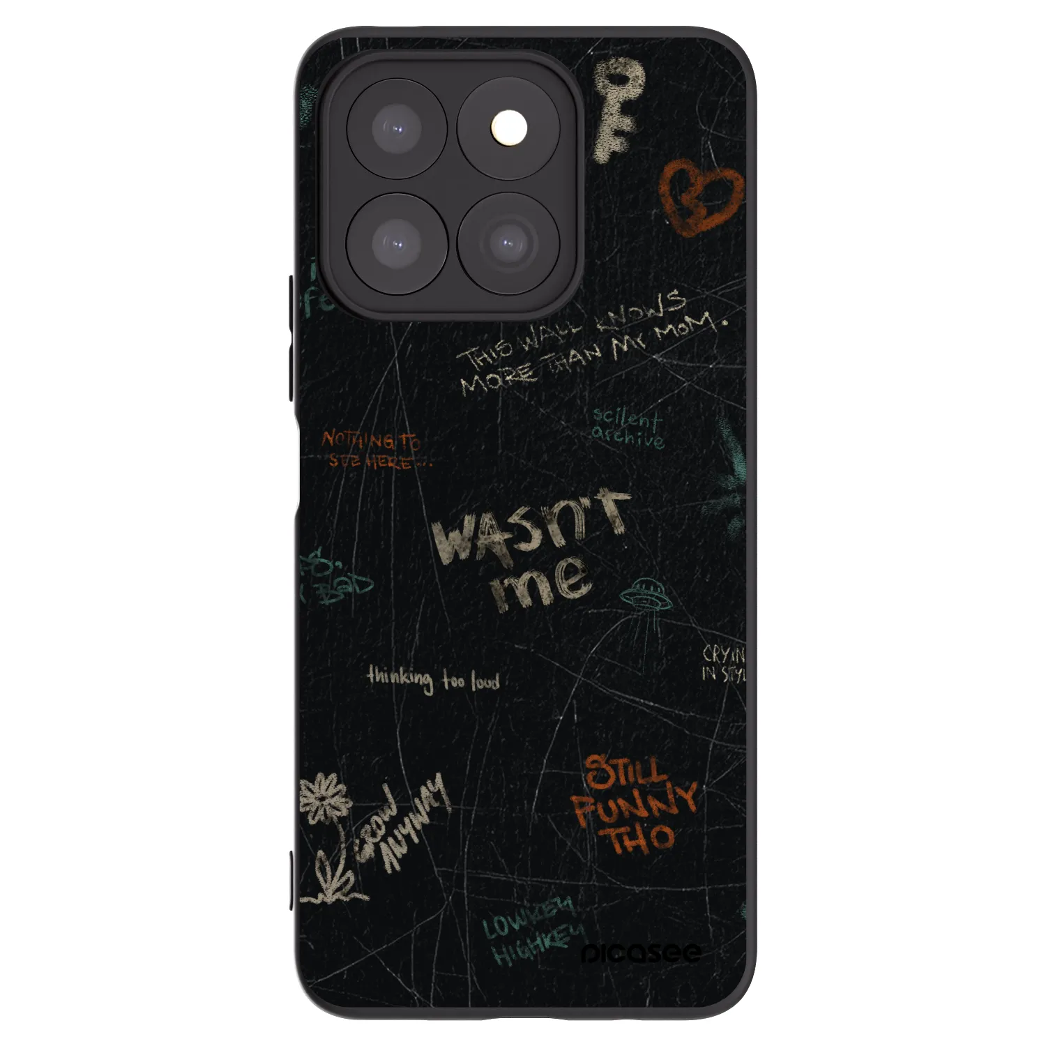 Picasee husă neagră din silicon pentru Honor X8b - CONFESSION