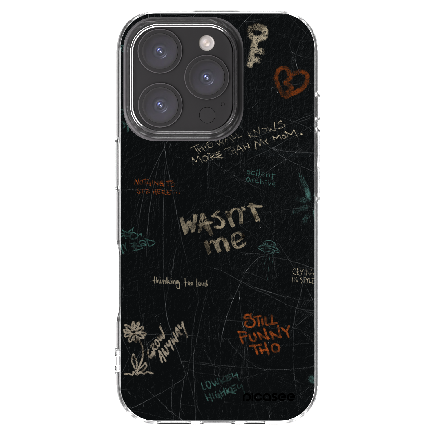 Picasee husă transparentă din silicon pentru Apple iPhone 16 Pro - CONFESSION