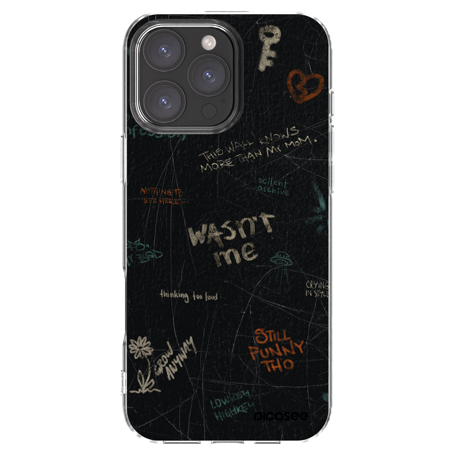 Picasee husă transparentă din silicon pentru Apple iPhone 16 Pro Max - CONFESSION