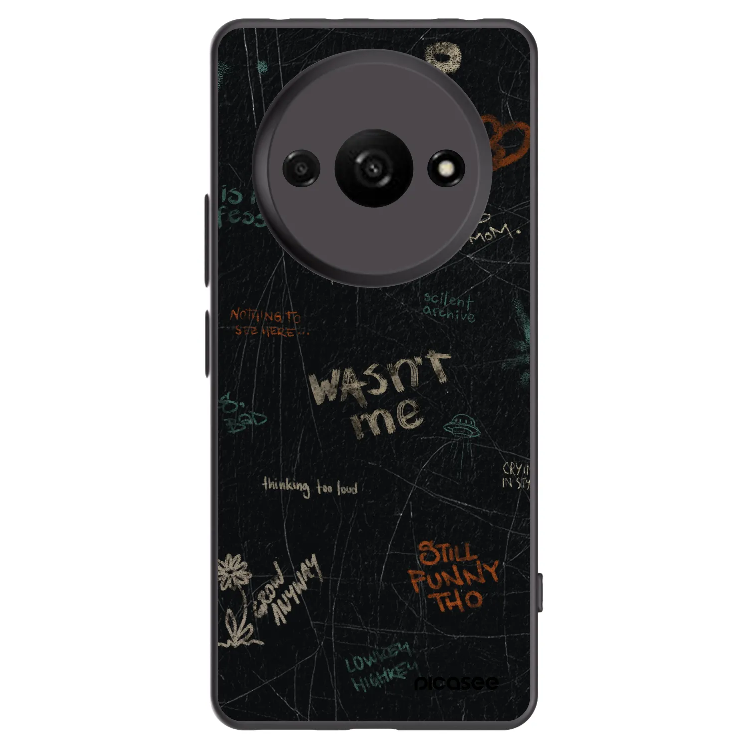 Picasee husă neagră din silicon pentru Xiaomi Redmi A3 - CONFESSION