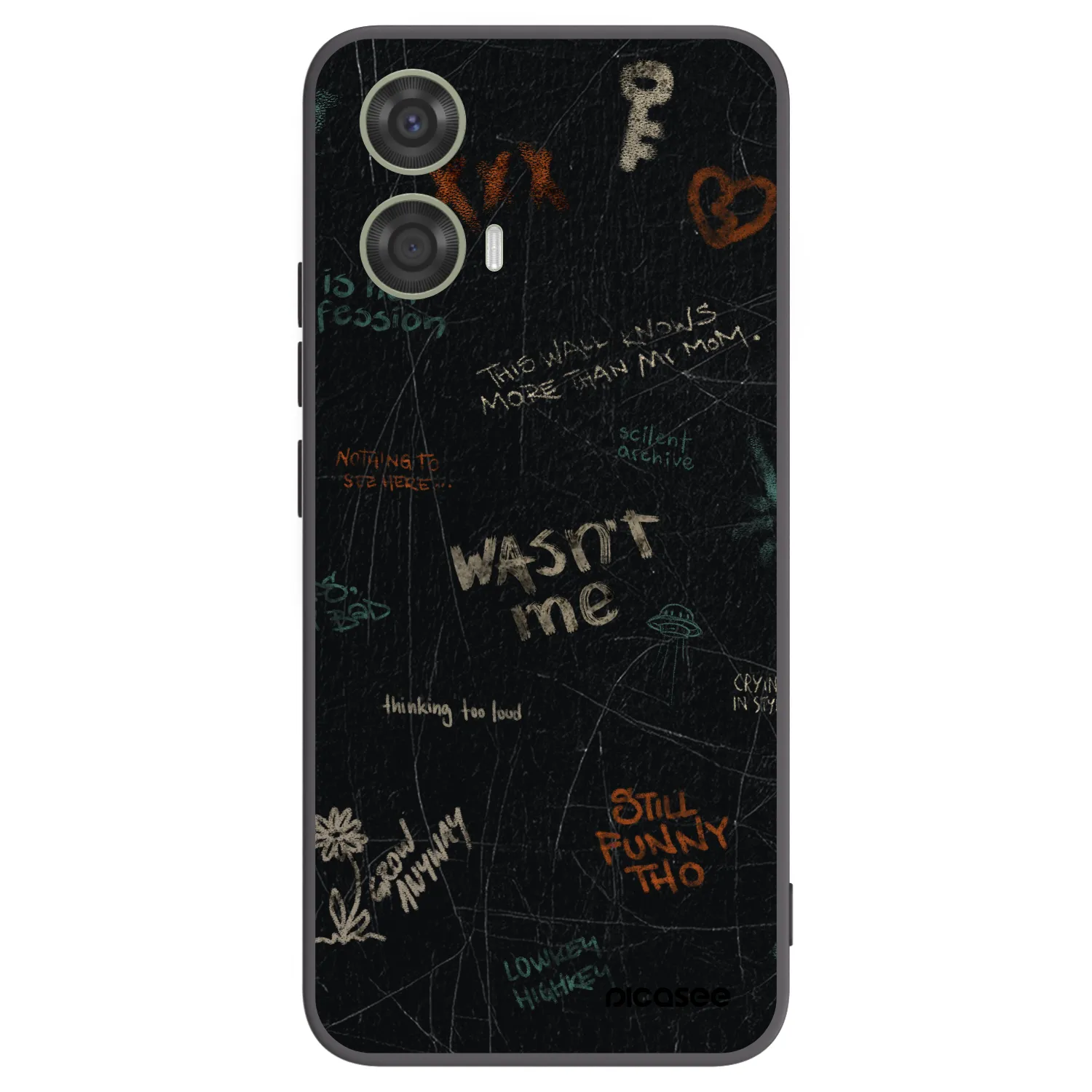 Picasee husă neagră din silicon pentru Motorola Moto G24 - CONFESSION