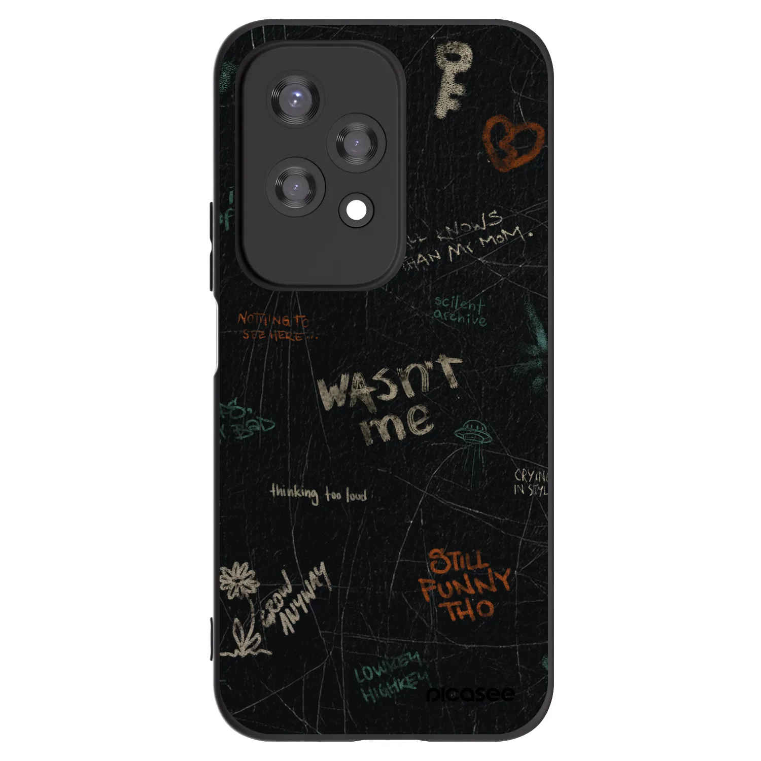 Picasee husă neagră din silicon pentru Honor 200 Lite - CONFESSION