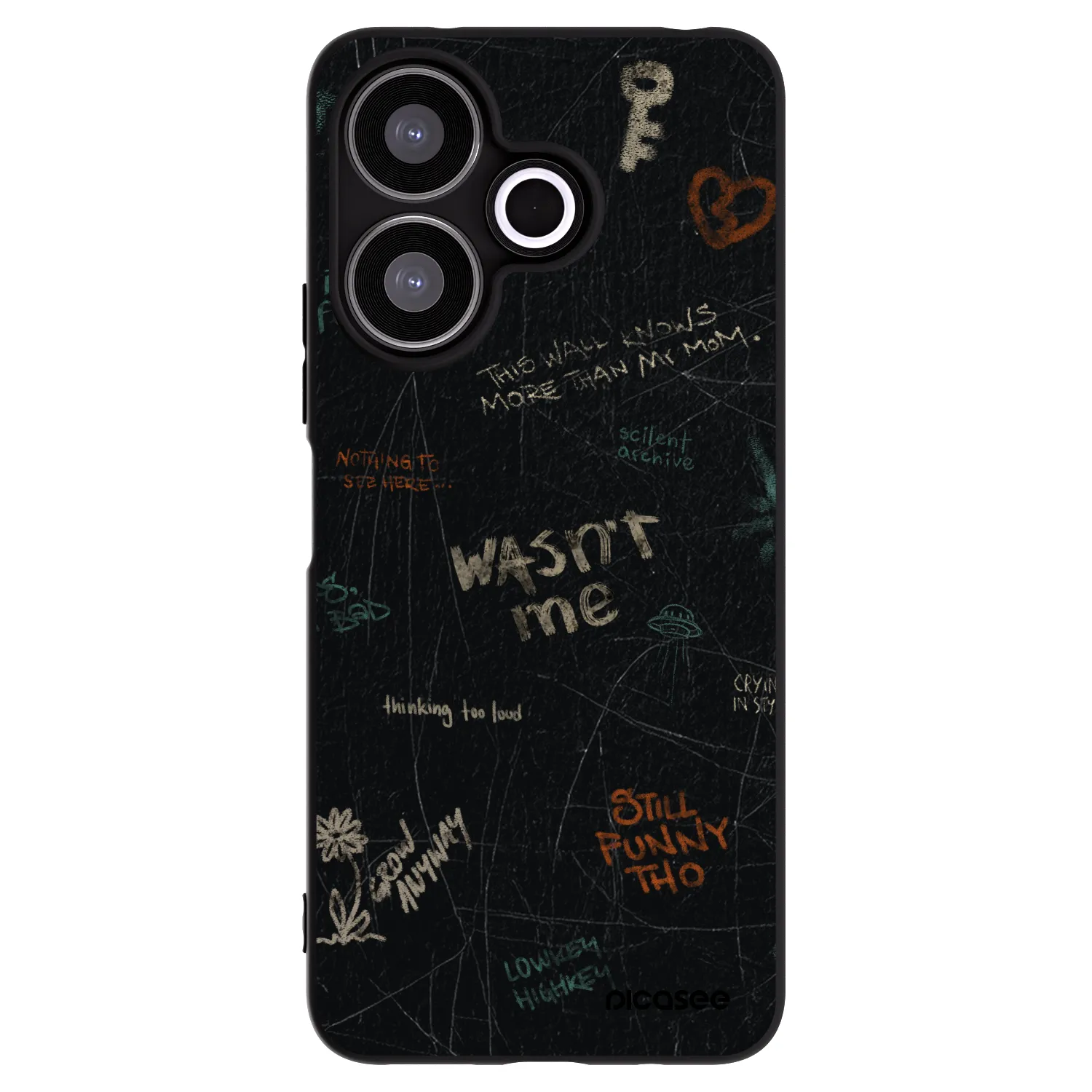 Picasee husă neagră din silicon pentru Xiaomi Redmi 13 4G - CONFESSION