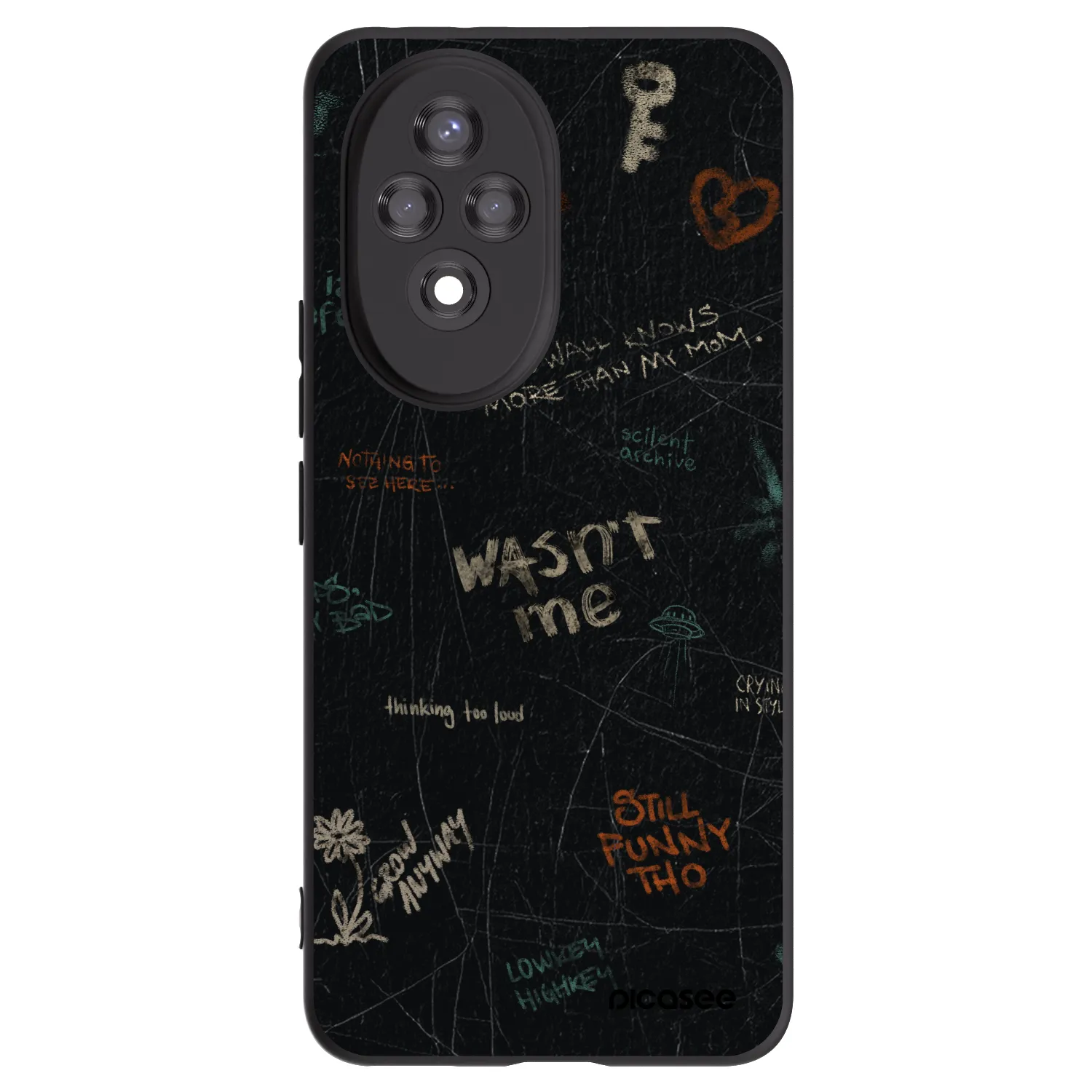 Picasee husă neagră din silicon pentru Honor 200 5G - CONFESSION