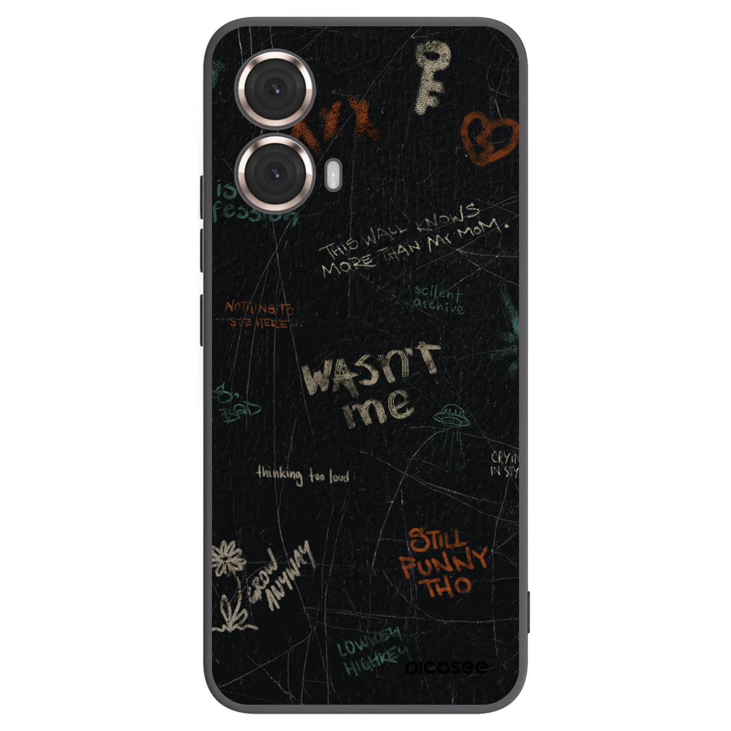 Picasee husă neagră din silicon pentru Motorola Moto G85 - CONFESSION