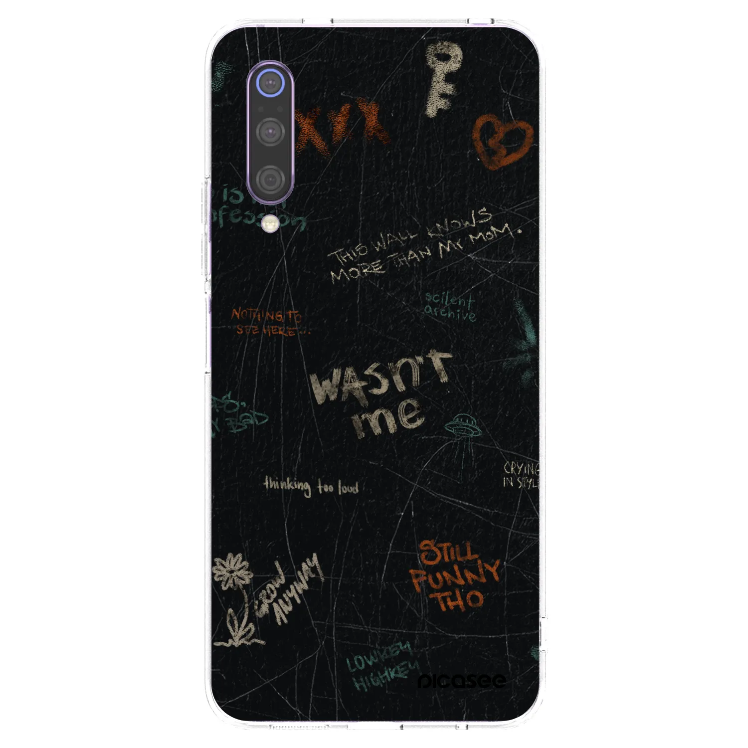 Picasee husă transparentă din silicon pentru Xiaomi Mi 9 - CONFESSION