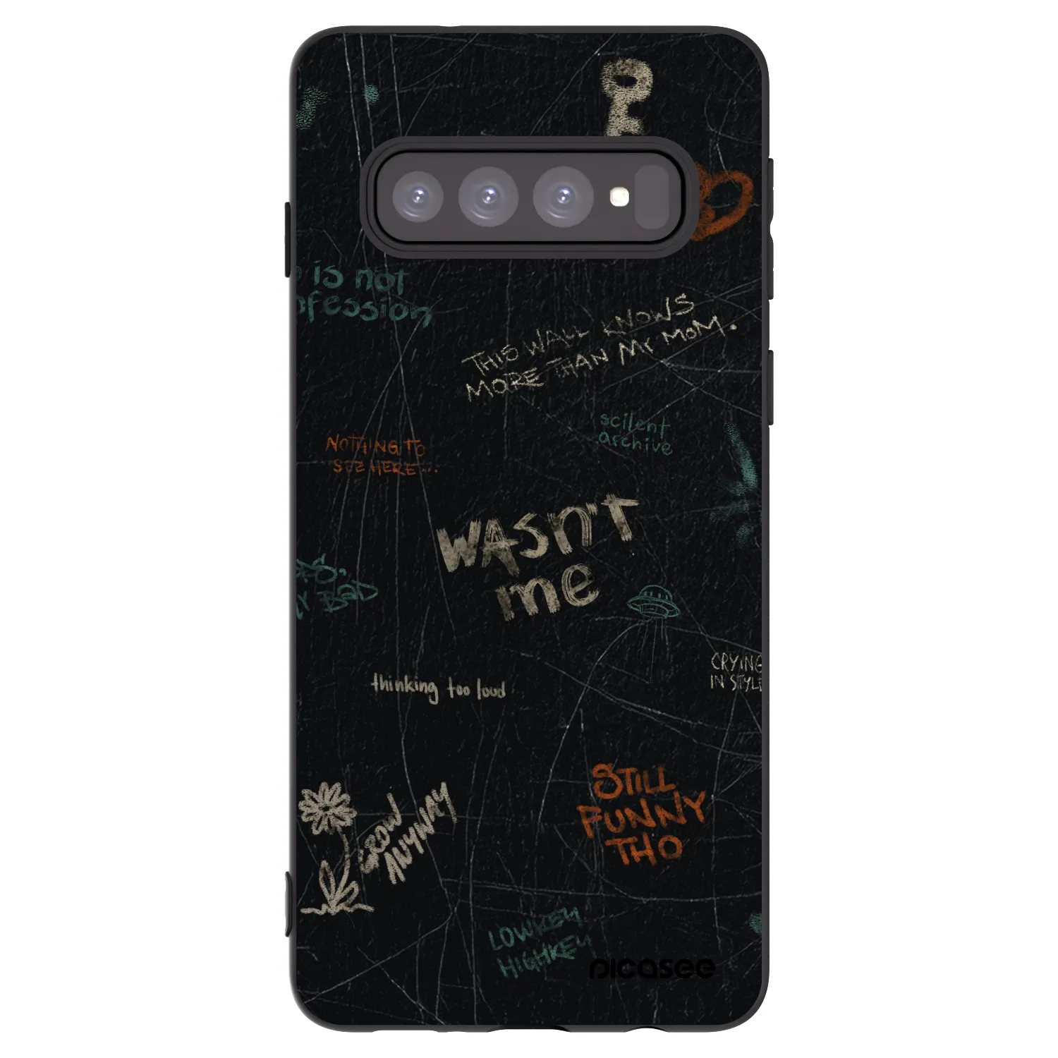 Picasee husă neagră din silicon pentru Samsung Galaxy S10 G973 - CONFESSION