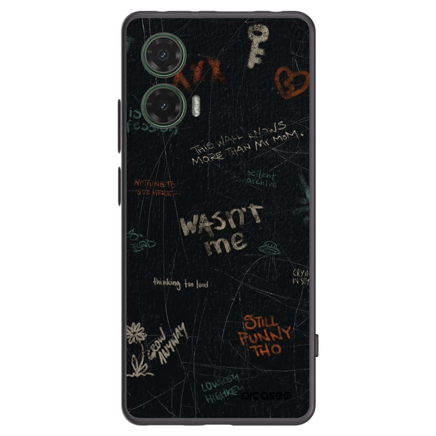 Picasee husă neagră din silicon pentru Motorola Moto G35 5G - CONFESSION