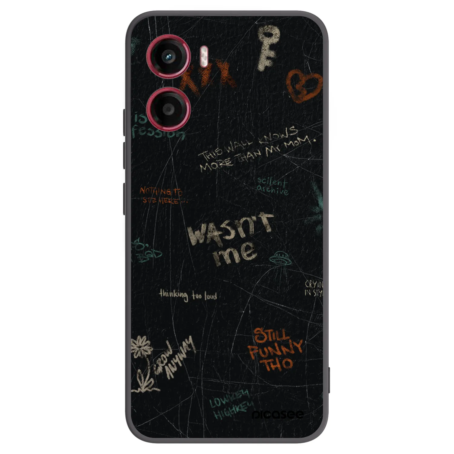 Picasee husă neagră din silicon pentru Motorola Moto G05 - CONFESSION