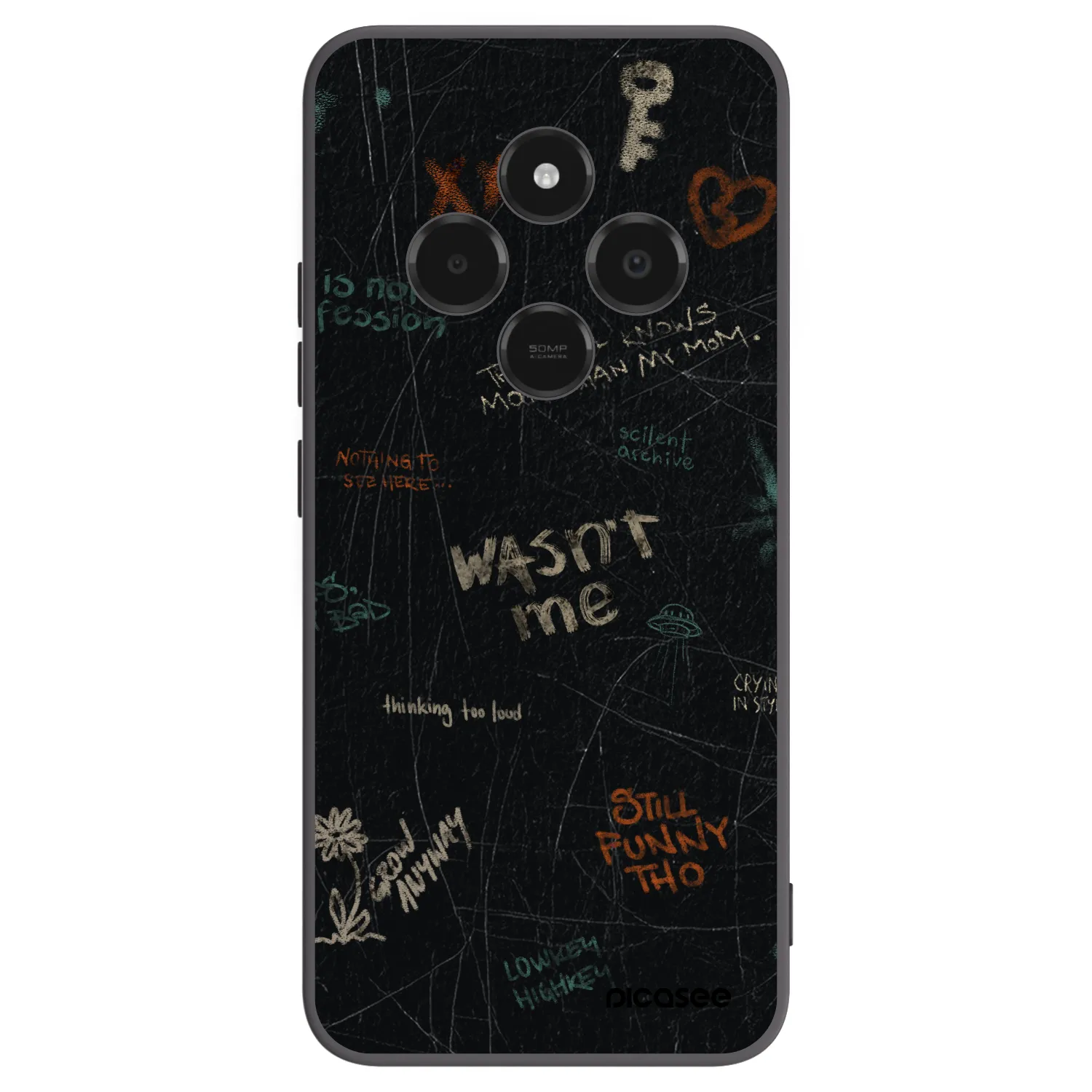 Picasee husă neagră din silicon pentru Xiaomi Poco C75 - CONFESSION