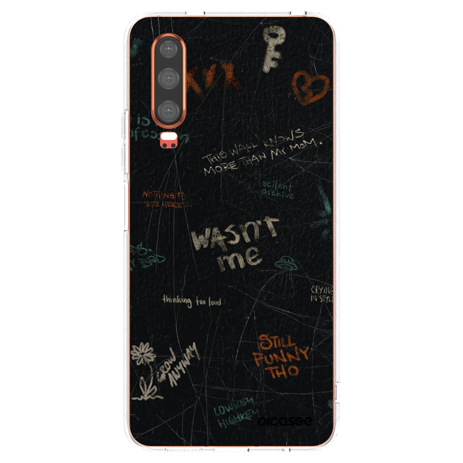 Picasee husă transparentă din silicon pentru Huawei P30 - CONFESSION