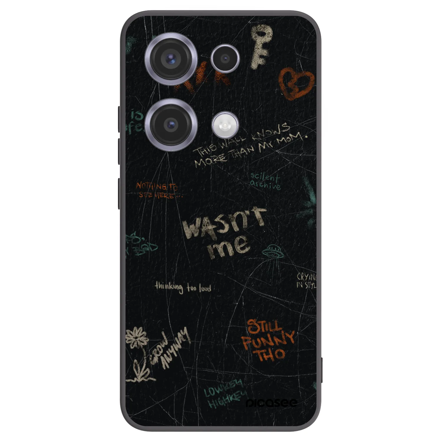 Picasee husă neagră din silicon pentru Xiaomi Redmi Note 14S - CONFESSION