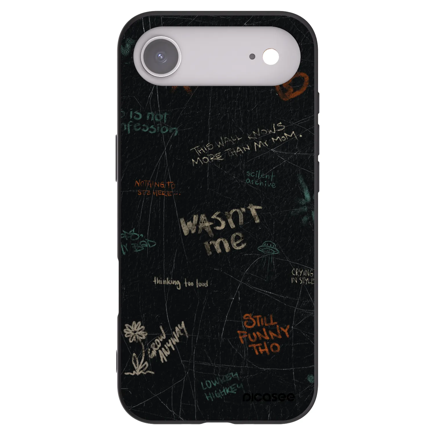 Picasee husă neagră din silicon pentru Apple iPhone Air - CONFESSION