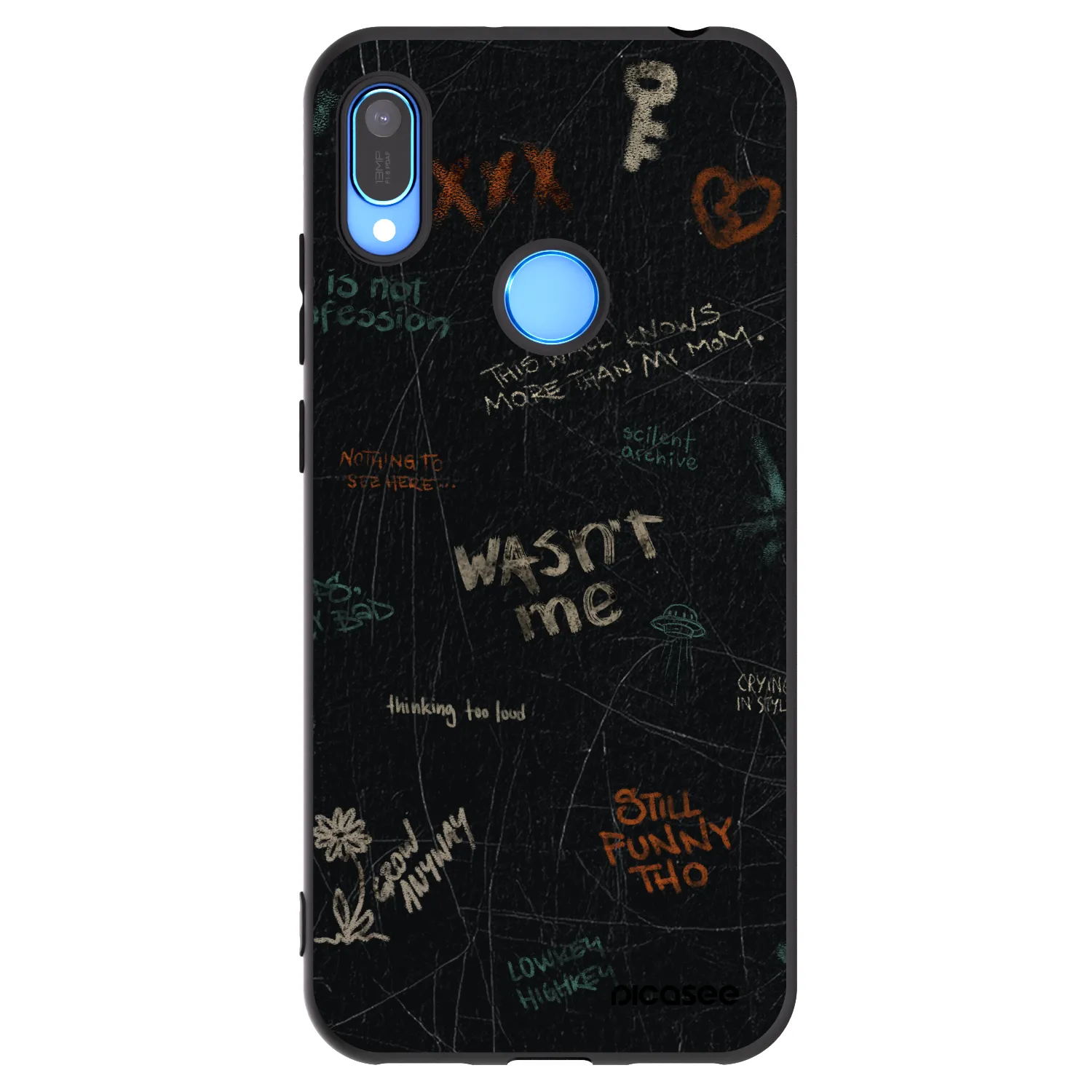 Picasee husă neagră din silicon pentru Huawei Y6 2019 - CONFESSION