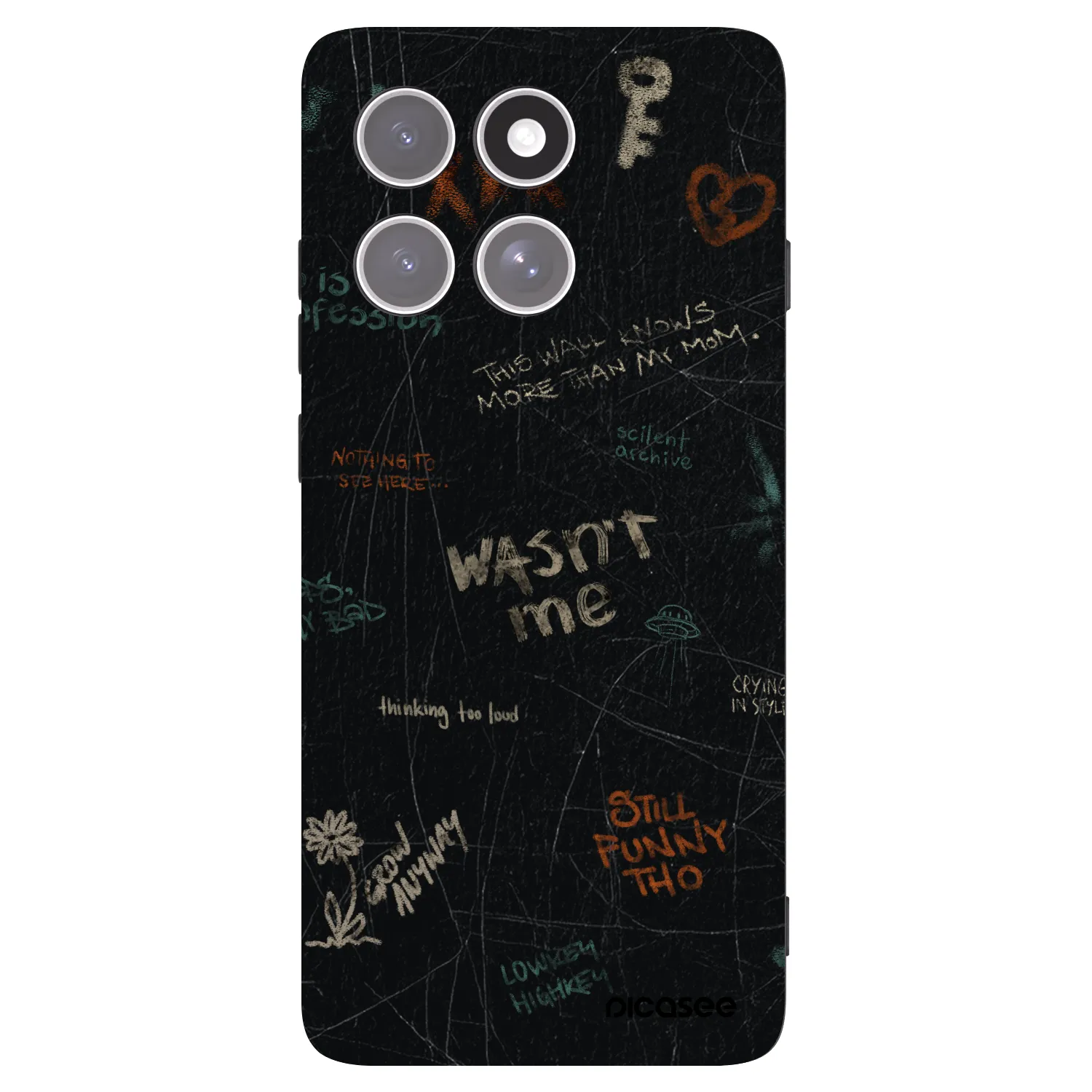 Picasee husă neagră din silicon pentru Motorola Edge 60 Pro - CONFESSION