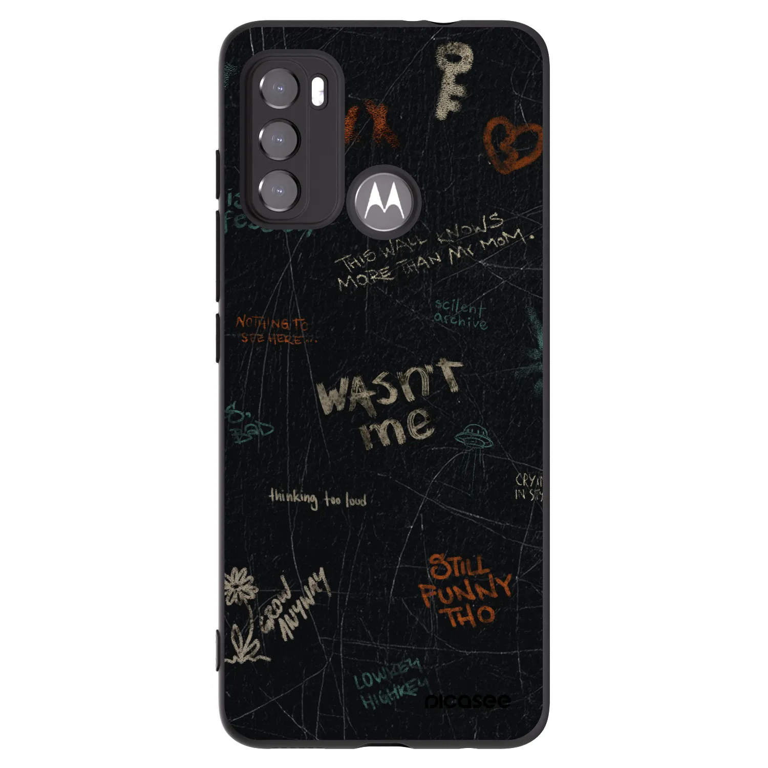 Picasee husă neagră din silicon pentru Motorola Edge 60 5G - CONFESSION