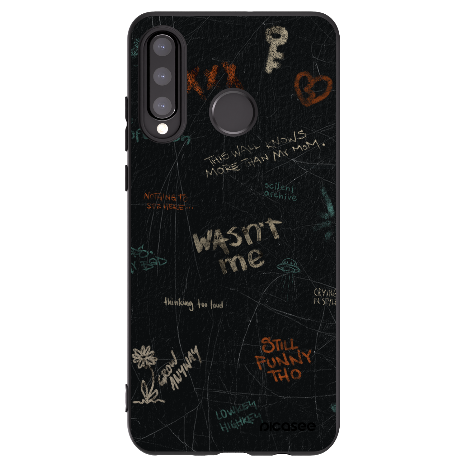 Picasee husă neagră din silicon pentru Huawei P30 Lite - CONFESSION
