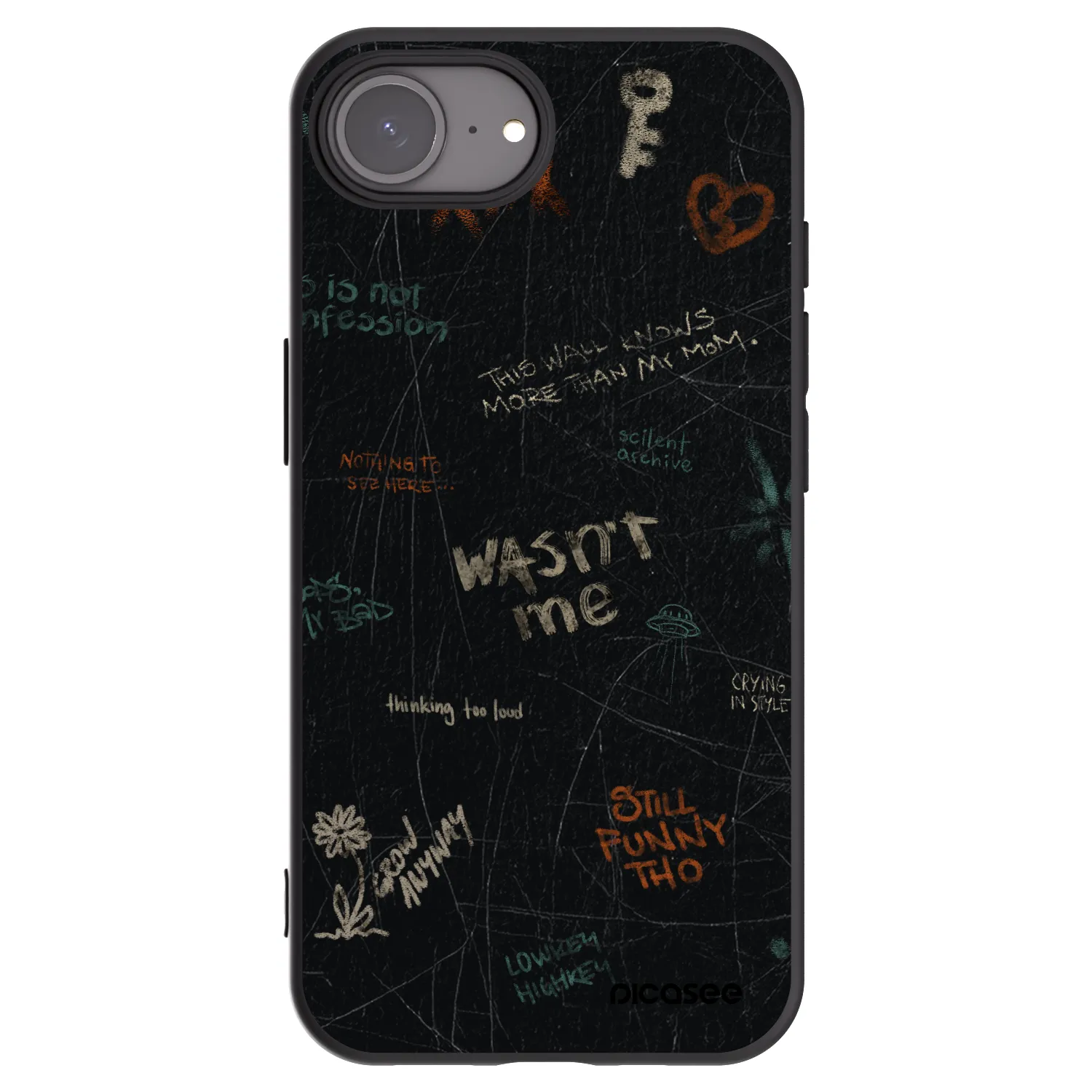 Picasee husă neagră din silicon pentru Apple iPhone 17e - CONFESSION