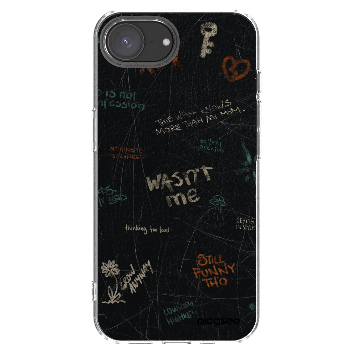 Picasee husă transparentă din silicon pentru Apple iPhone 17e - CONFESSION