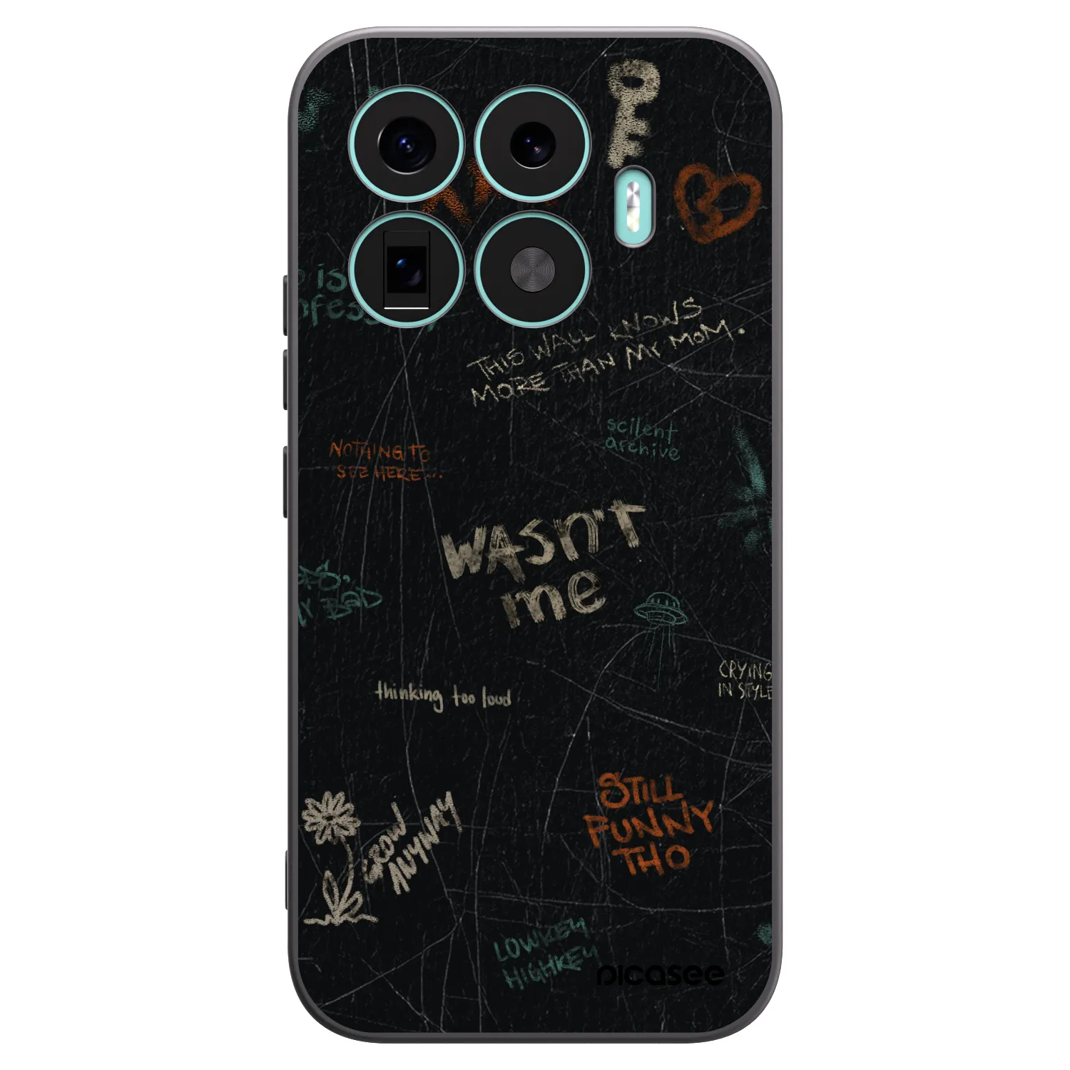 Picasee husă neagră din silicon pentru Xiaomi 17T - CONFESSION