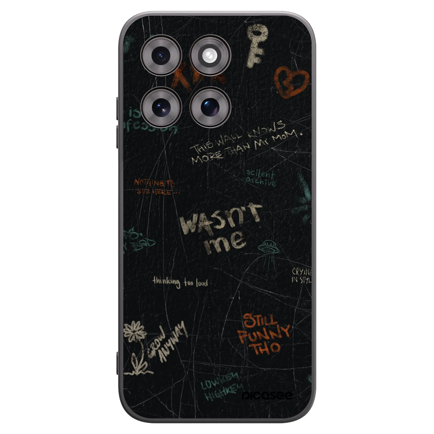 Picasee husă neagră din silicon pentru Motorola Moto G77 - CONFESSION