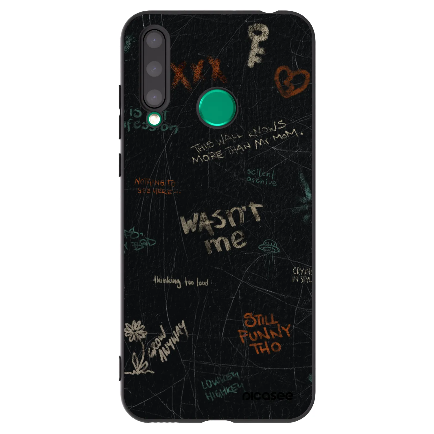 Picasee husă neagră din silicon pentru Honor 20 Lite - CONFESSION