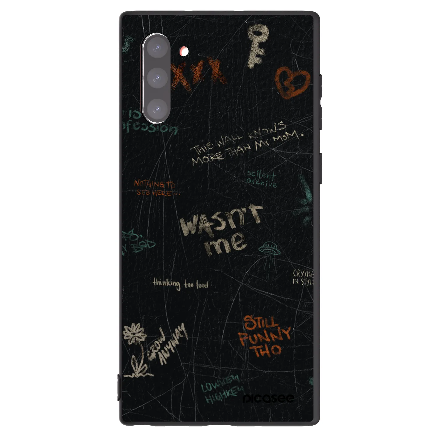 Picasee husă neagră din silicon pentru Samsung Galaxy Note 10 N970F - CONFESSION