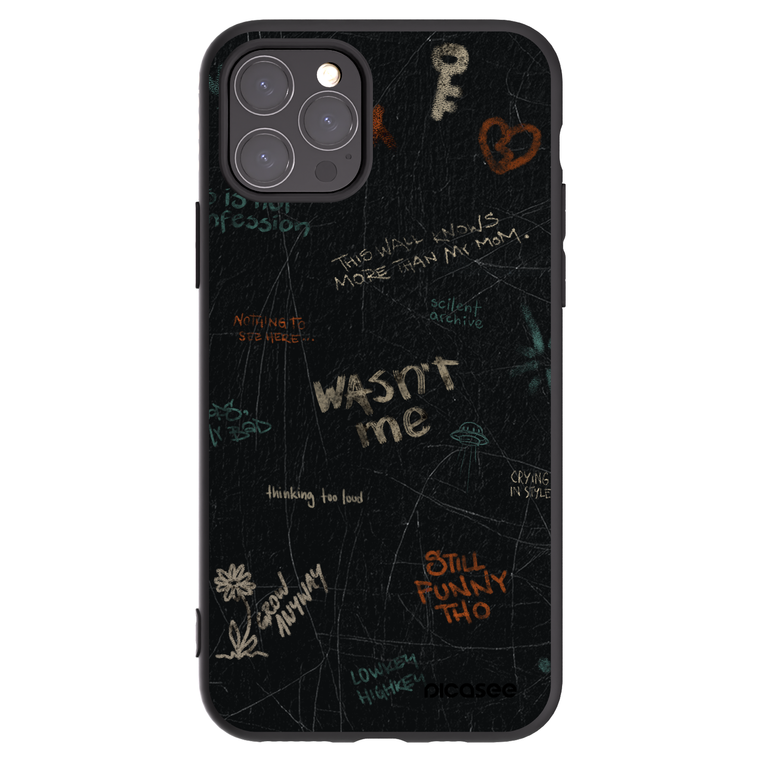 Picasee husă neagră din silicon pentru Apple iPhone 11 Pro - CONFESSION