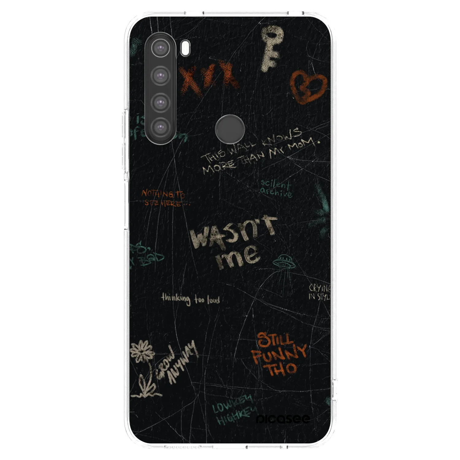 Picasee husă transparentă din silicon pentru Xiaomi Redmi Note 8 - CONFESSION