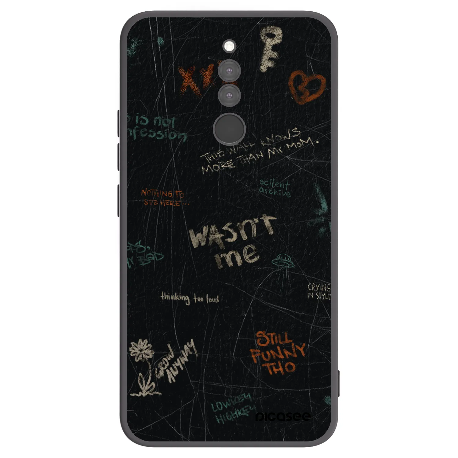 Picasee husă neagră din silicon pentru Xiaomi Redmi 8 - CONFESSION