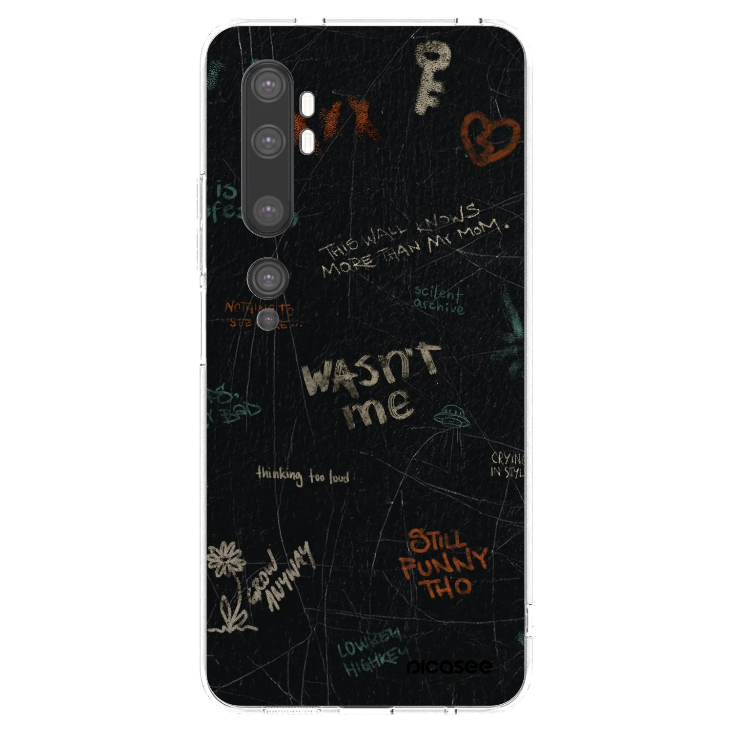 Picasee husă transparentă din silicon pentru Xiaomi Mi Note 10 (Pro) - CONFESSION