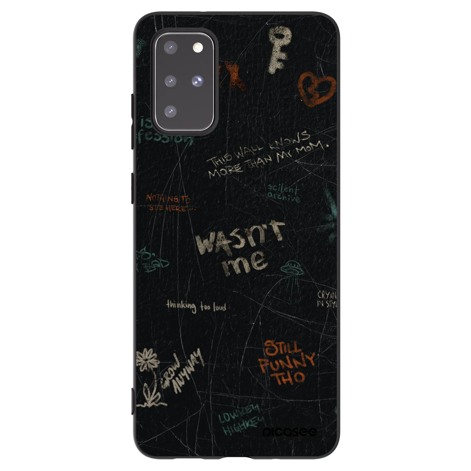 Picasee husă neagră din silicon pentru Samsung Galaxy S20+ G985F - CONFESSION