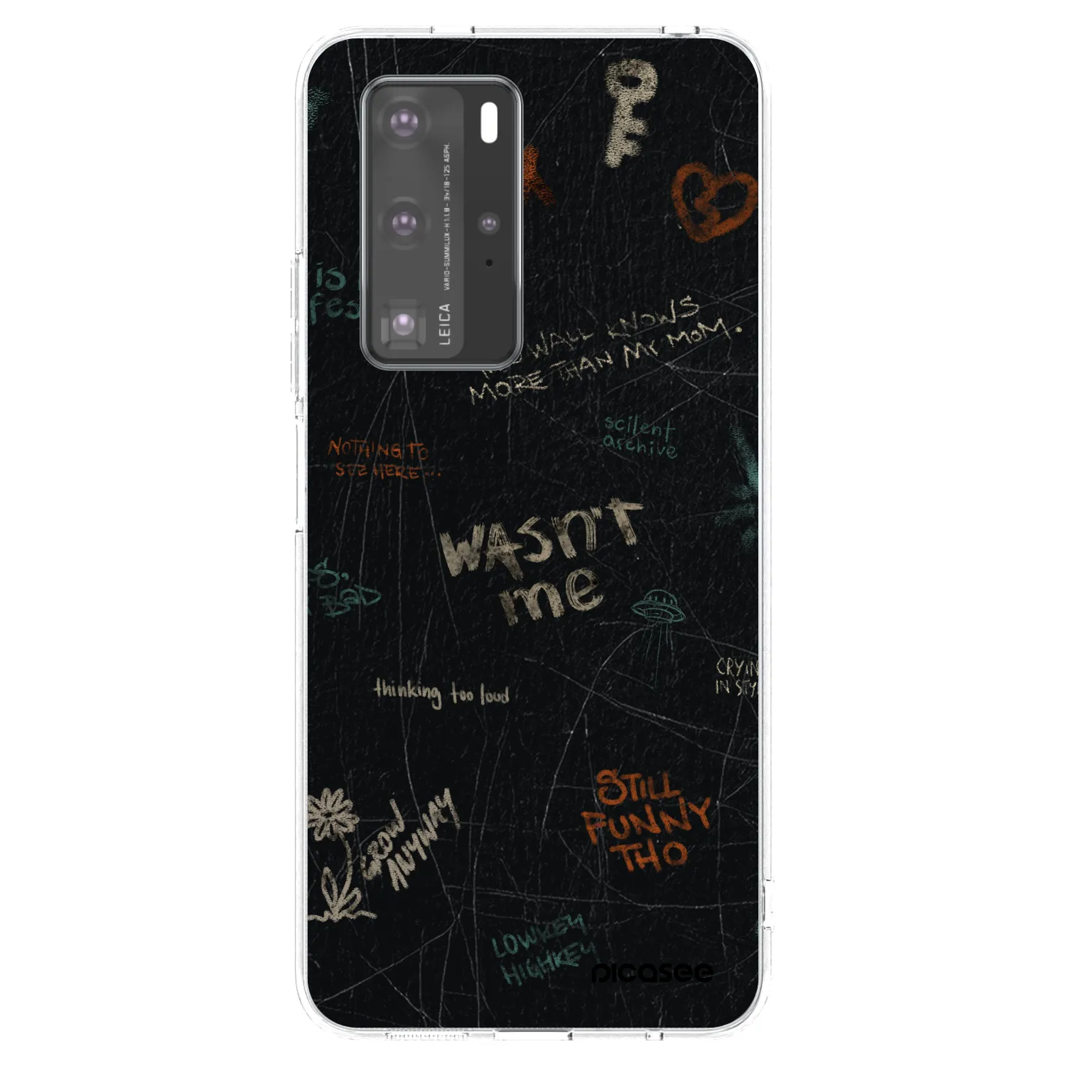 Picasee husă transparentă din silicon pentru Huawei P40 Pro - CONFESSION