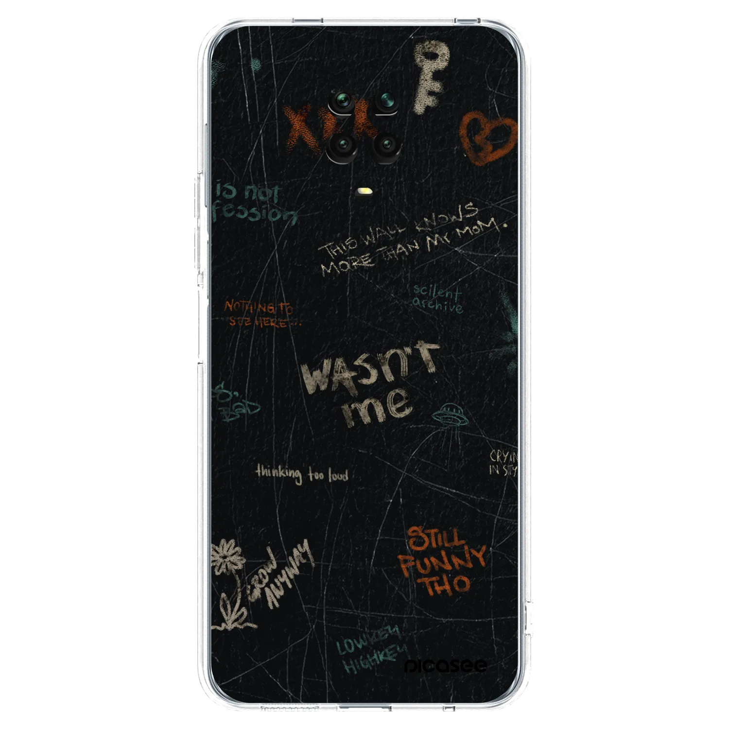 Picasee husă transparentă din silicon pentru Xiaomi Redmi Note 9 Pro - CONFESSION