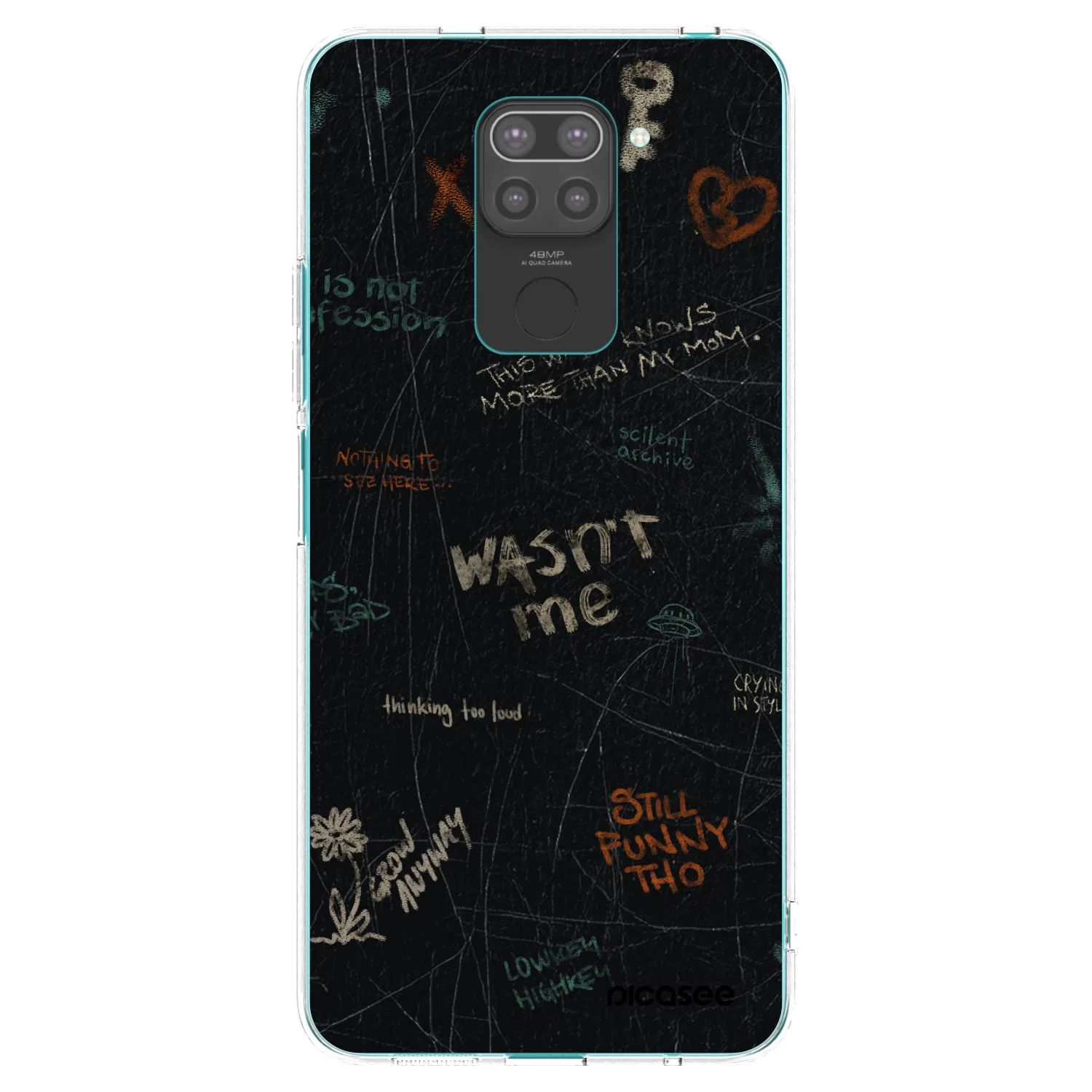 Picasee husă neagră din silicon pentru Xiaomi Redmi Note 9 - CONFESSION