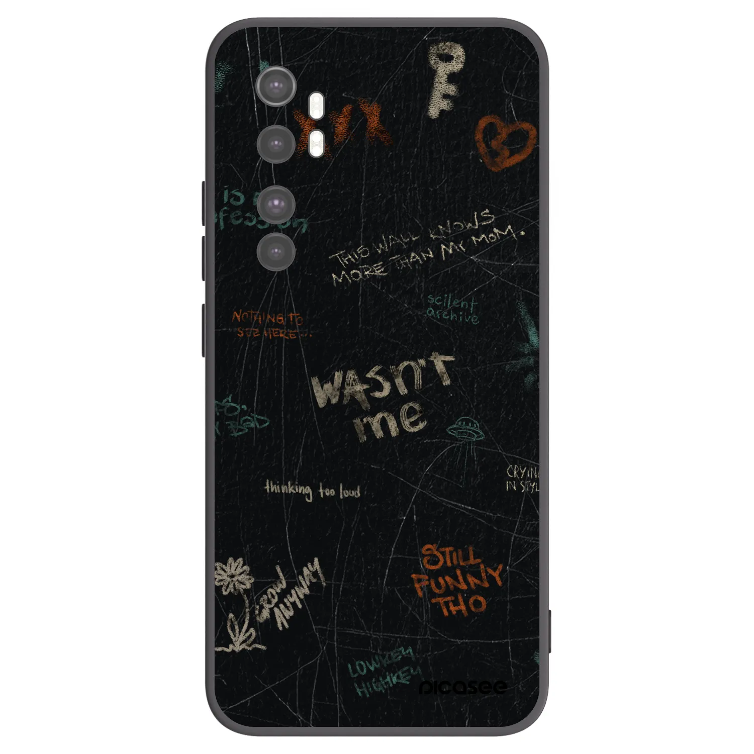 Picasee husă neagră din silicon pentru Xiaomi Mi Note 10 Lite - CONFESSION