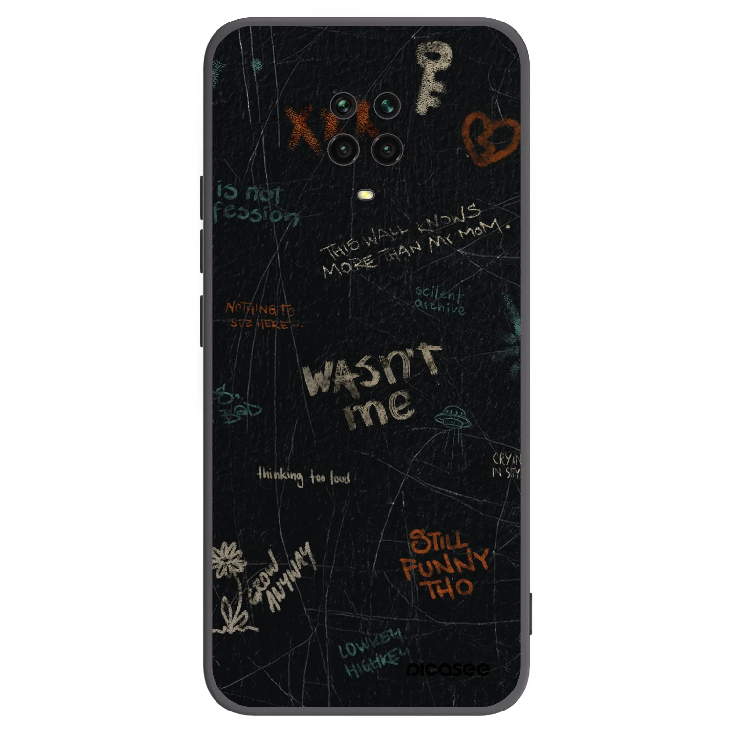 Picasee husă neagră din silicon pentru Xiaomi Redmi Note 9S - CONFESSION