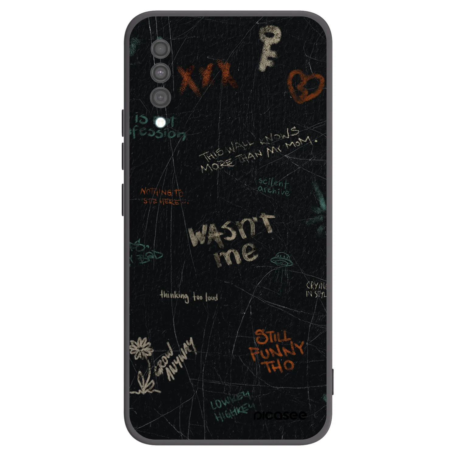 Picasee husă neagră din silicon pentru Samsung Galaxy A30s A307F - CONFESSION