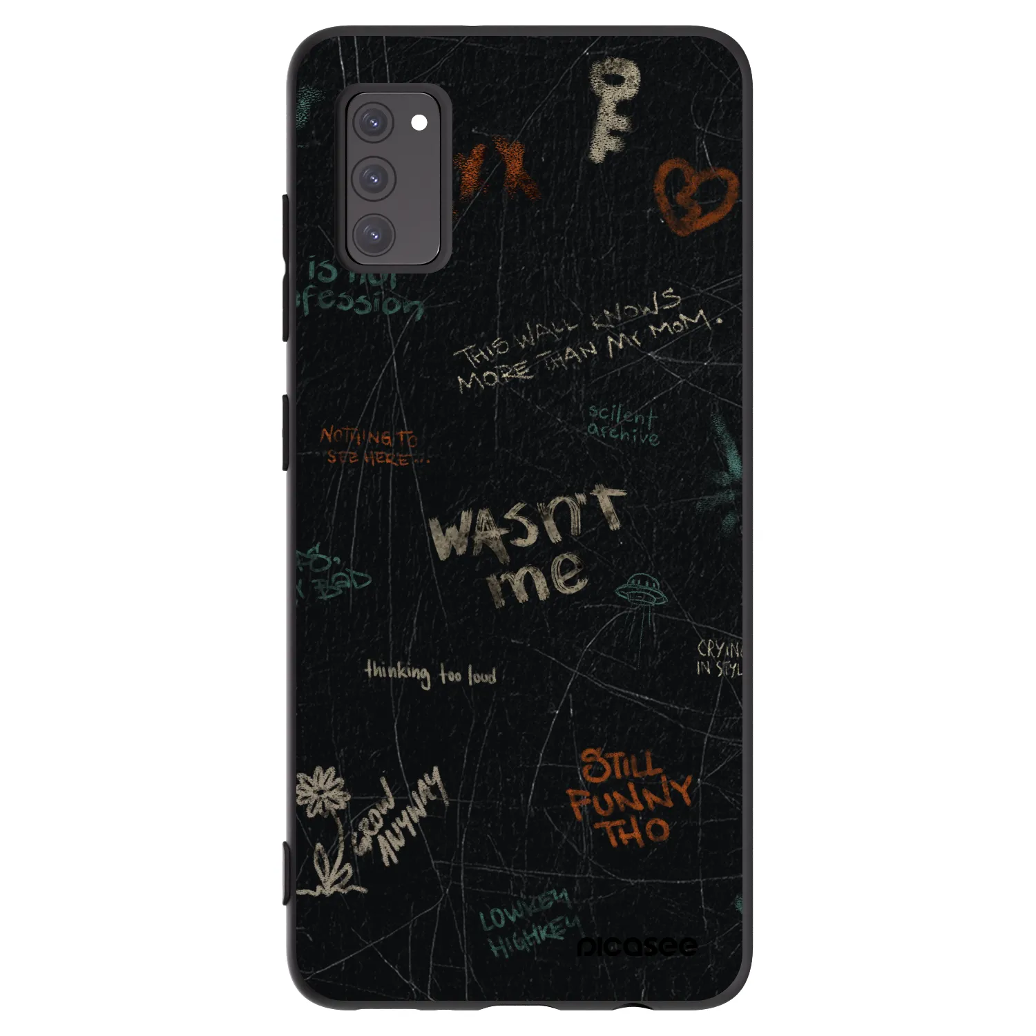 Picasee husă neagră din silicon pentru Samsung Galaxy A41 A415F - CONFESSION