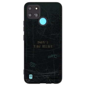Picasee husă neagră din silicon pentru Realme C21Y - DON´T TAG