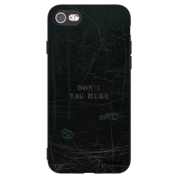 Picasee husă neagră din silicon pentru Apple iPhone 8 - DON´T TAG