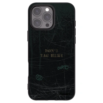 Picasee husă neagră din silicon pentru Apple iPhone 16 Pro Max - DON´T TAG