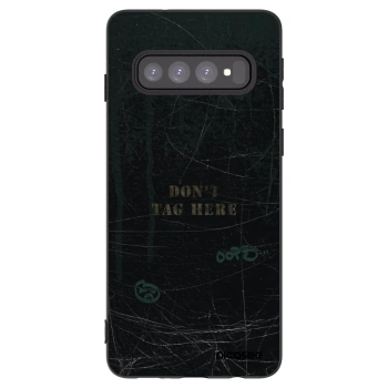 Picasee husă neagră din silicon pentru Samsung Galaxy S10 G973 - DON´T TAG