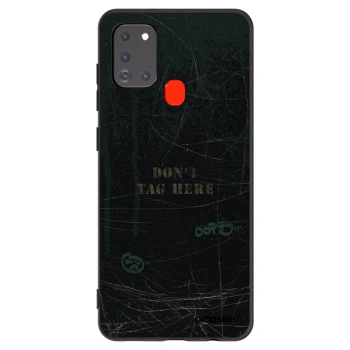 Picasee husă neagră din silicon pentru Samsung Galaxy A21s - DON´T TAG