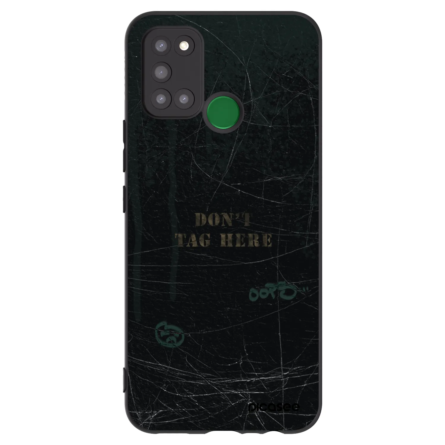 Picasee husă neagră din silicon pentru Realme 7i - DON´T TAG