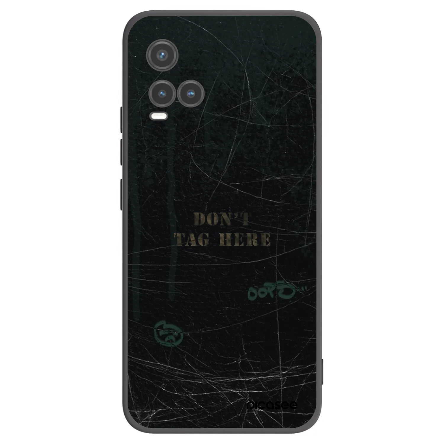 Picasee husă neagră din silicon pentru Vivo Y33s - DON´T TAG