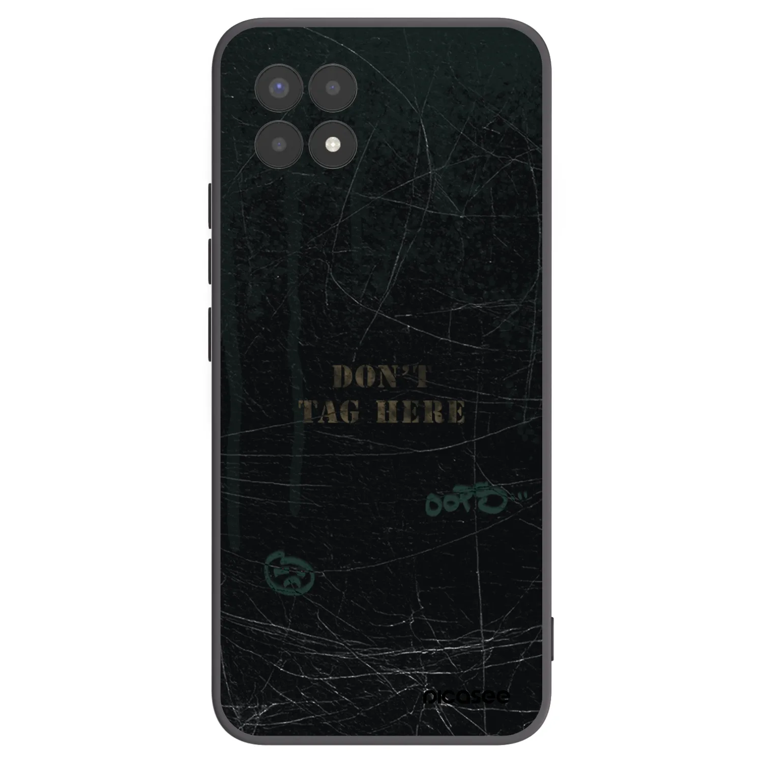 Picasee husă neagră din silicon pentru Realme 8i - DON´T TAG