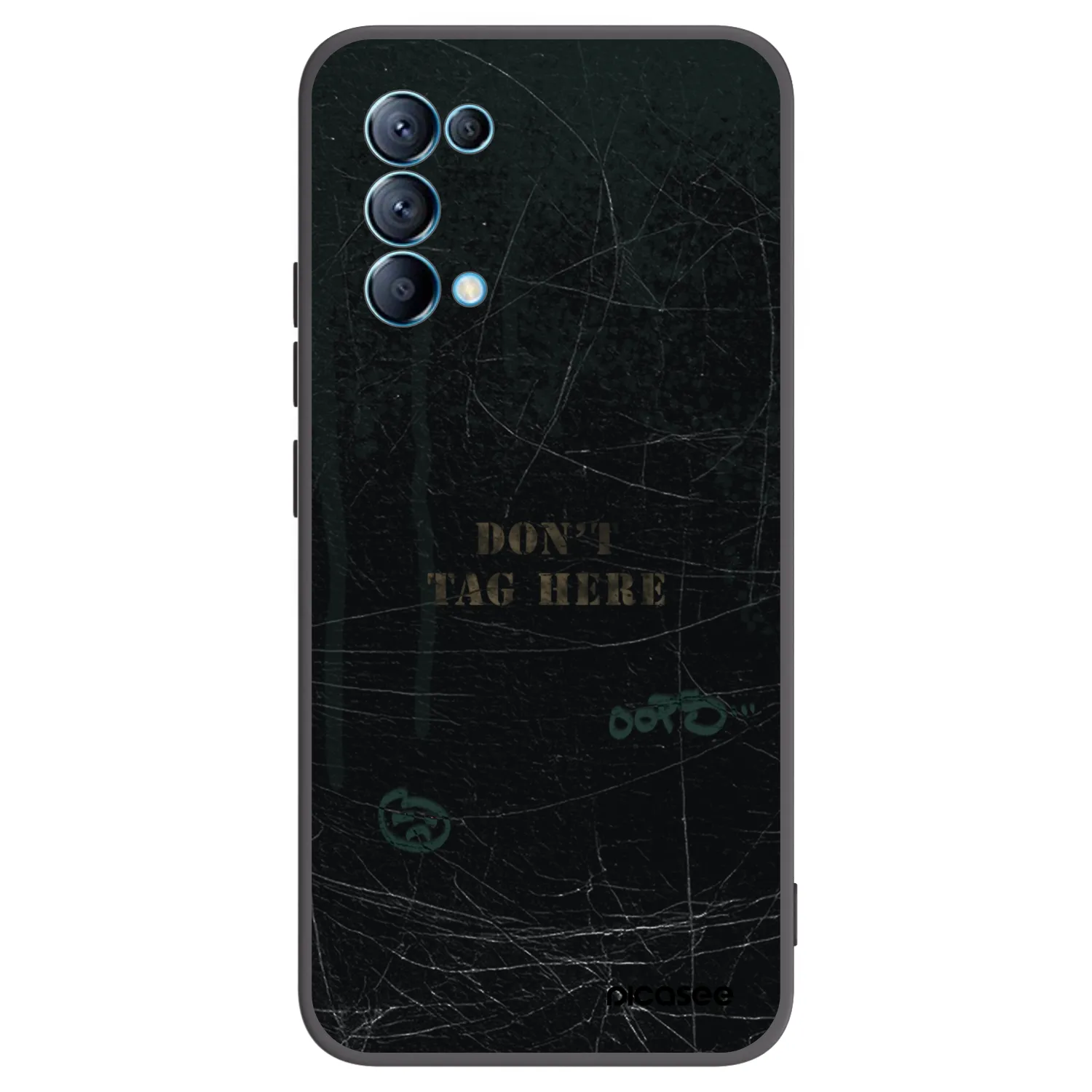 Picasee husă neagră din silicon pentru OPPO Reno 5 5G - DON´T TAG