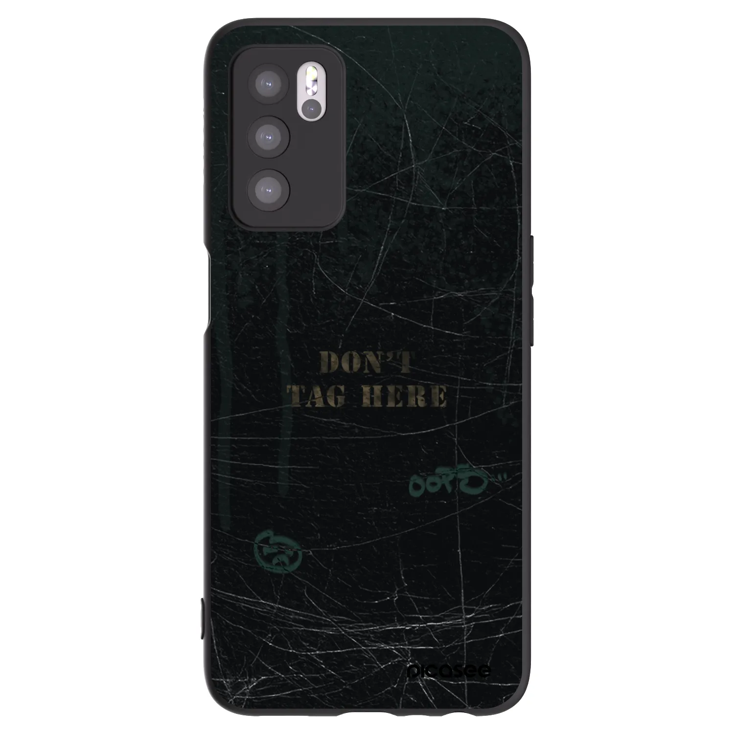Picasee husă neagră din silicon pentru OPPO A16s - DON´T TAG